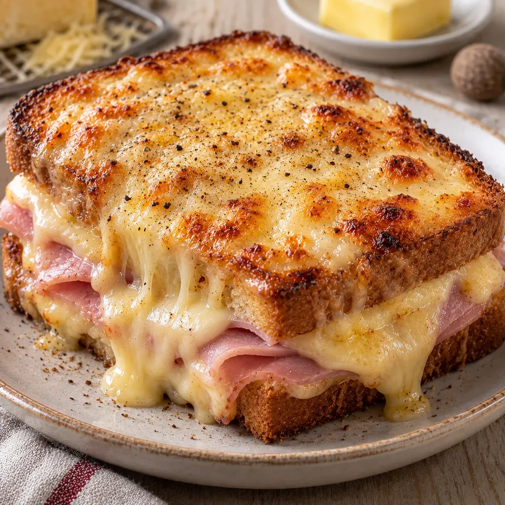 Fromage et jambon fondant