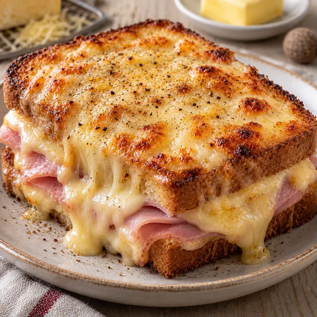 Fromage et jambon fondant