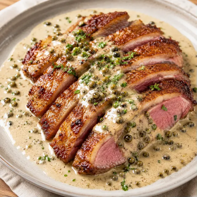 Canard Sauce Poivre Vert