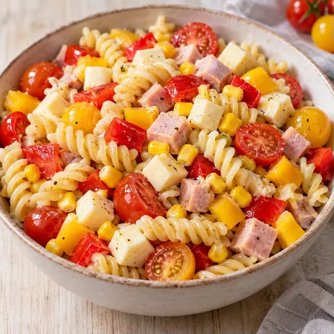 Pâtes et légumes frais