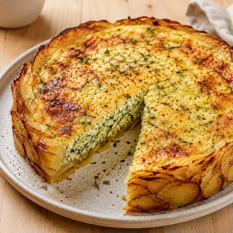 Quiche légère croûte pomme de terre