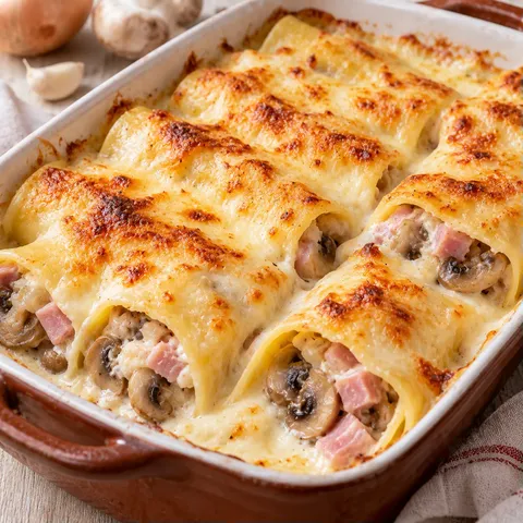 Jambon champignons cannellonis