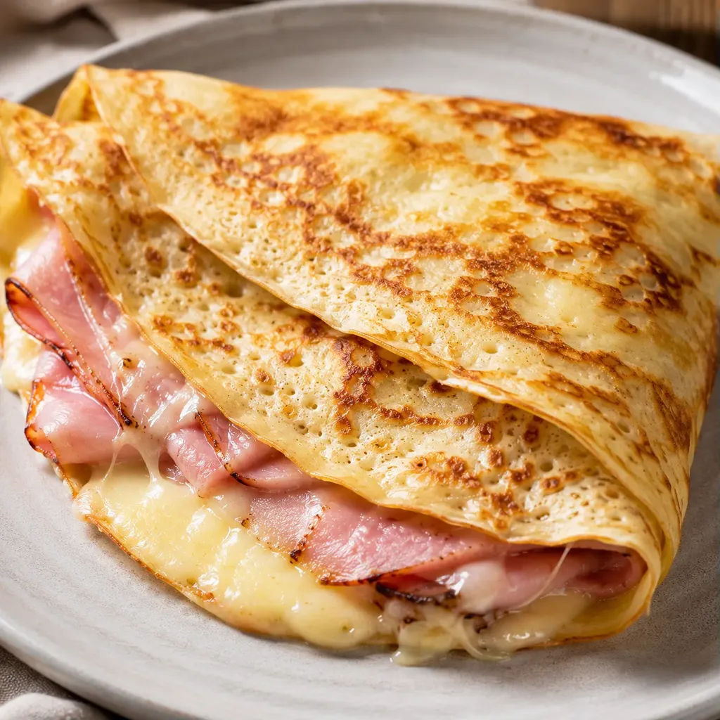 Jambon fromage crêpe