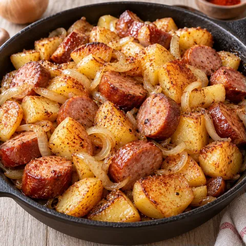 Pommes de terre saucisses