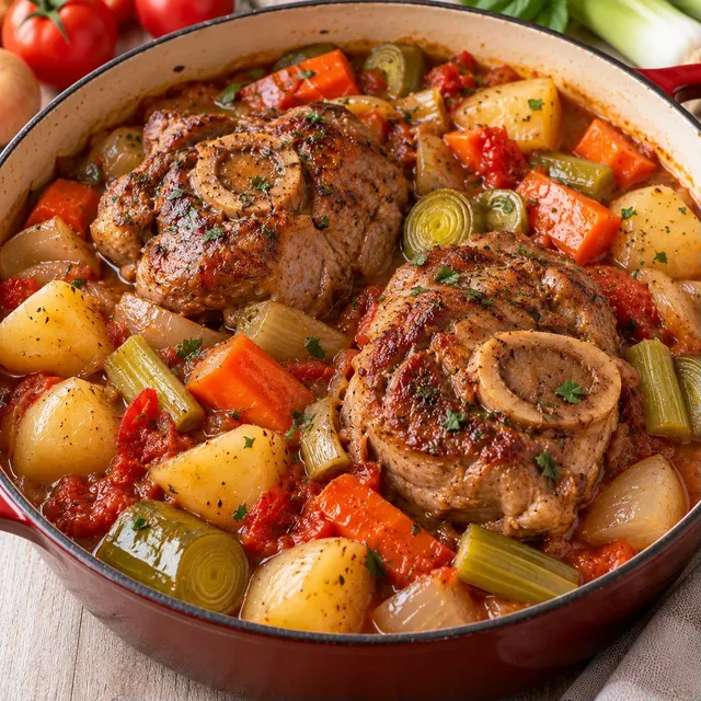 Porc braisé et légumes