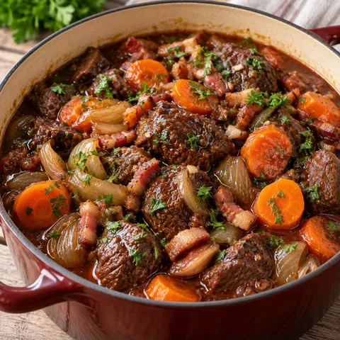 Boeuf Bourguignon Vin Carottes