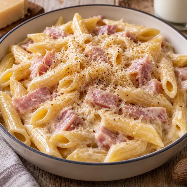 Pennes crémeuses jambon lait