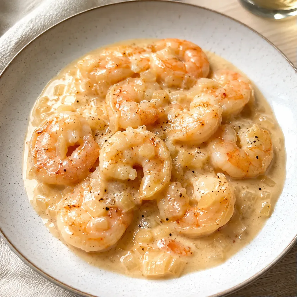 Crevettes en sauce onctueuse