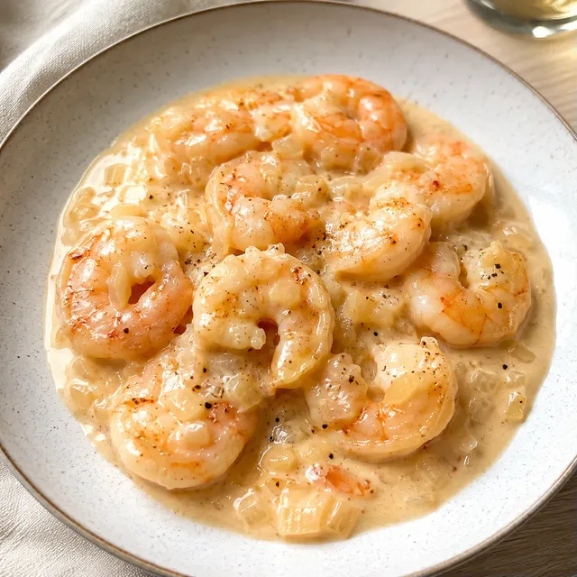 Crevettes en sauce onctueuse