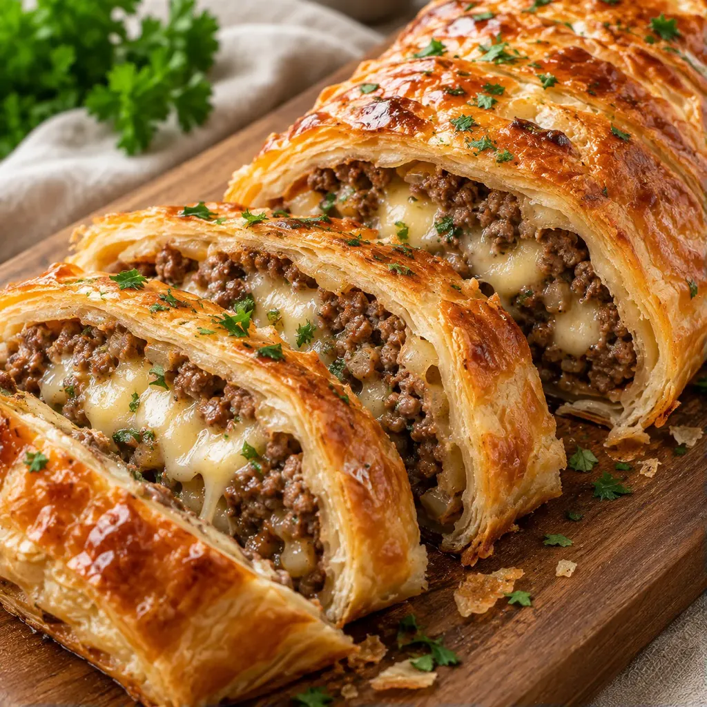 Roulé Viande Fromage Croustillant