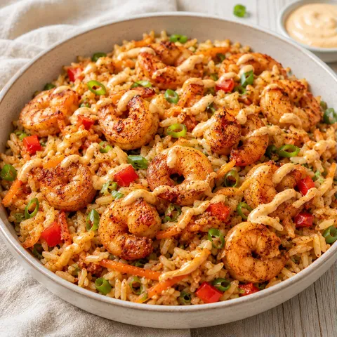 Riz crevettes épicées