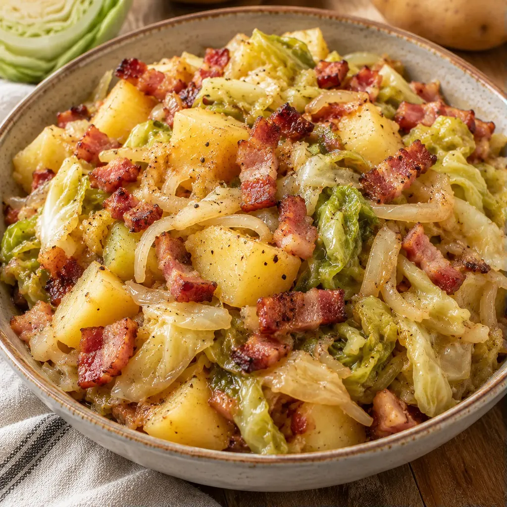 Chou bacon pommes terre