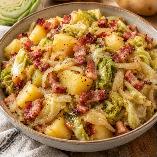 Chou bacon pommes terre