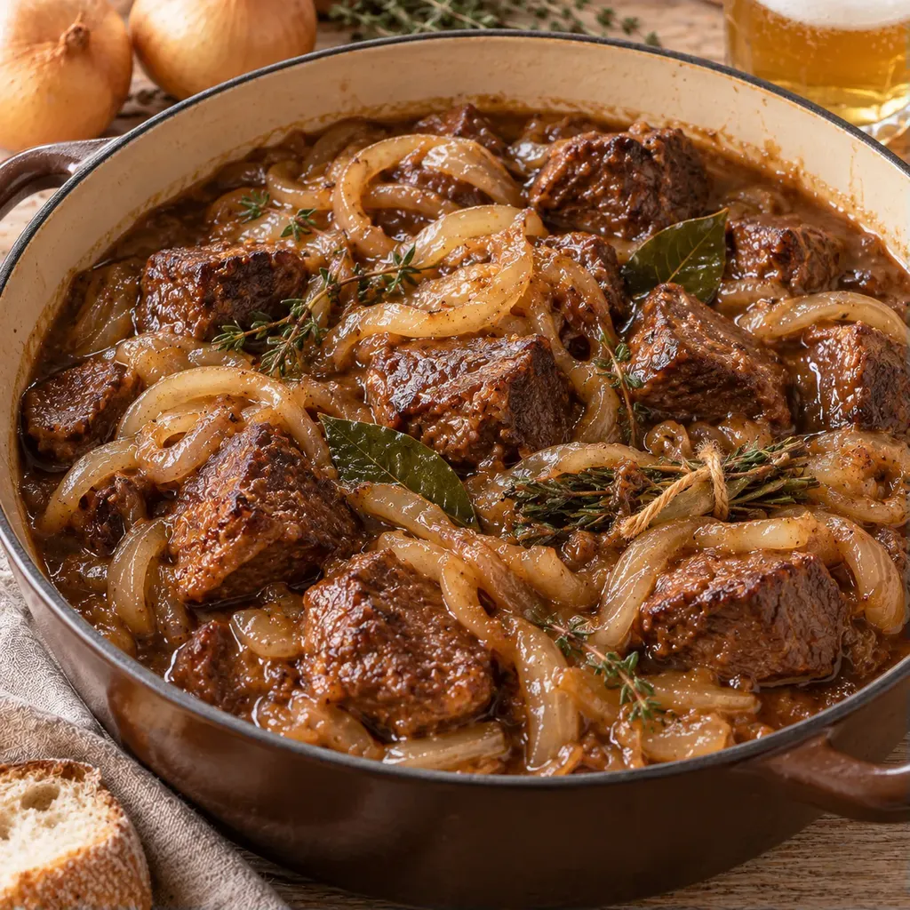 Bœuf Bière Oignons Fondants