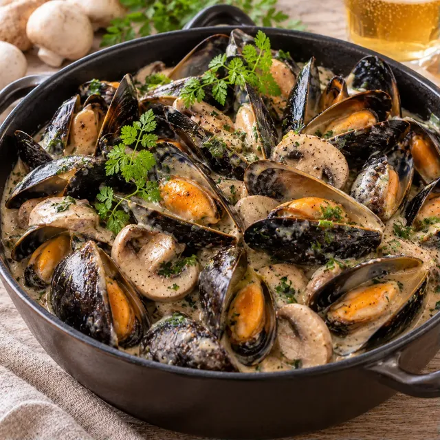 Moules au cidre