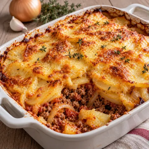 Viande Pommes Gratin Doré