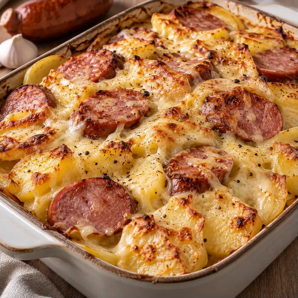 Pommes et Morteau gratin
