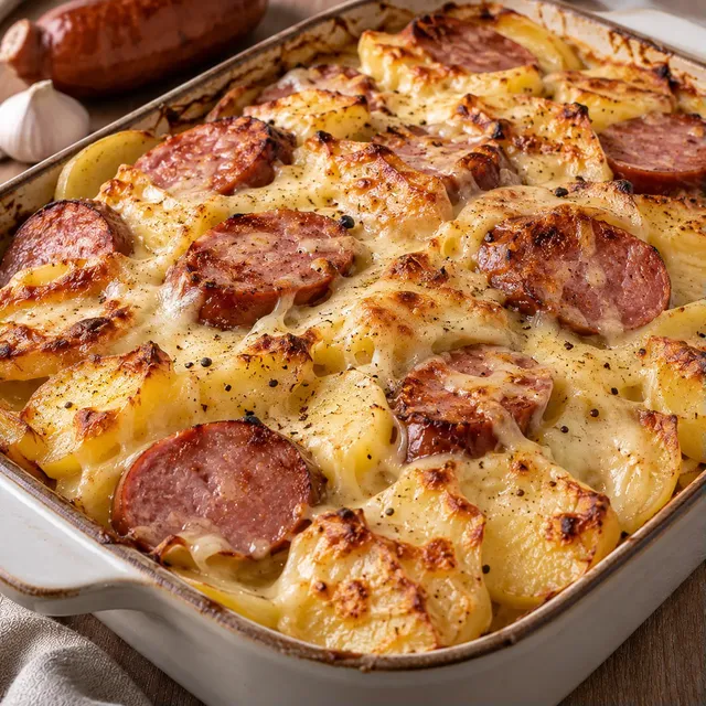 Pommes et Morteau gratin