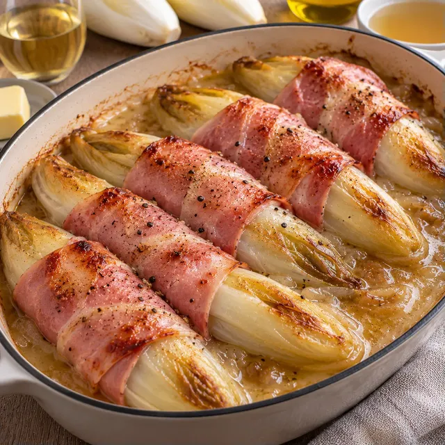 Endives jambon vin blanc