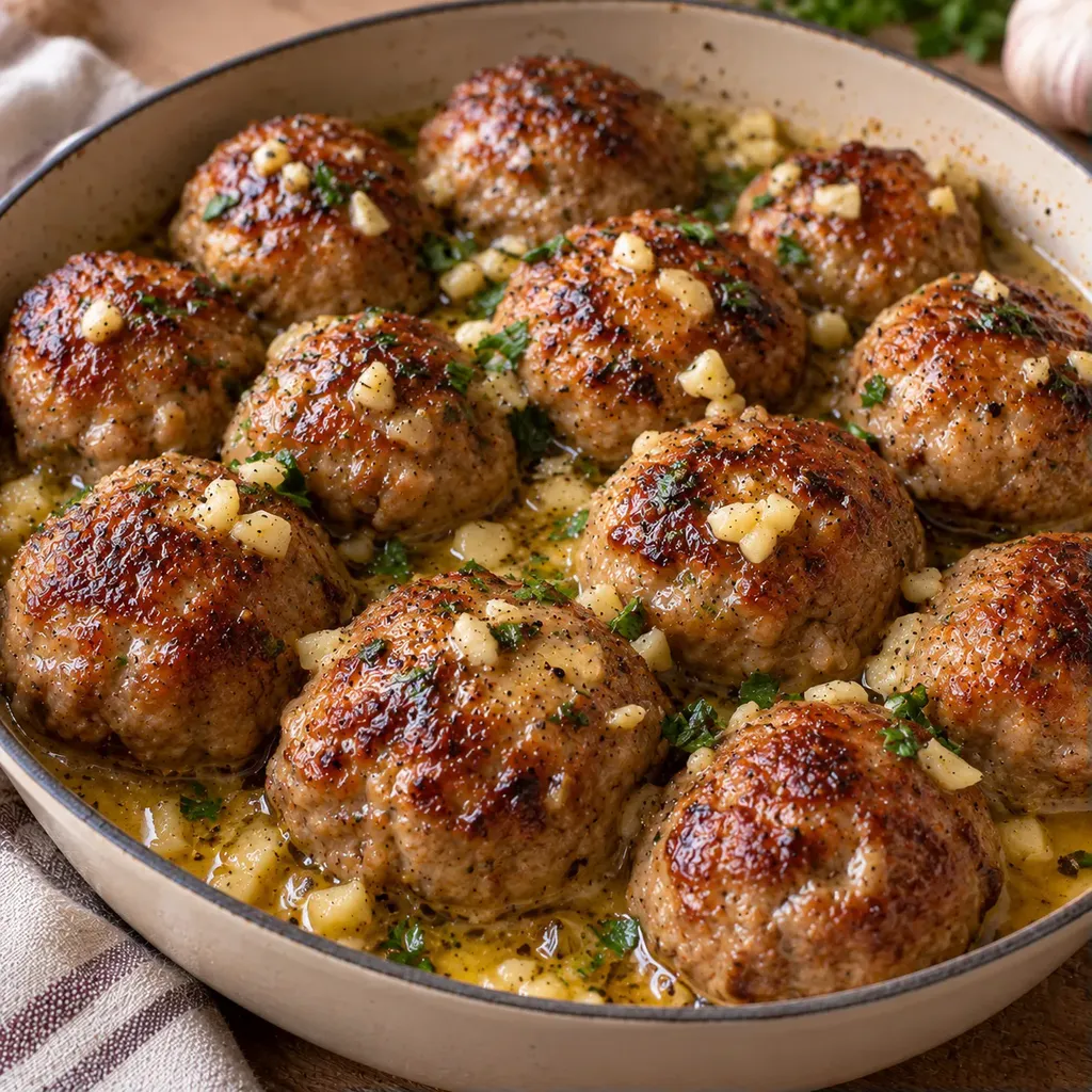 Viande beurre ail