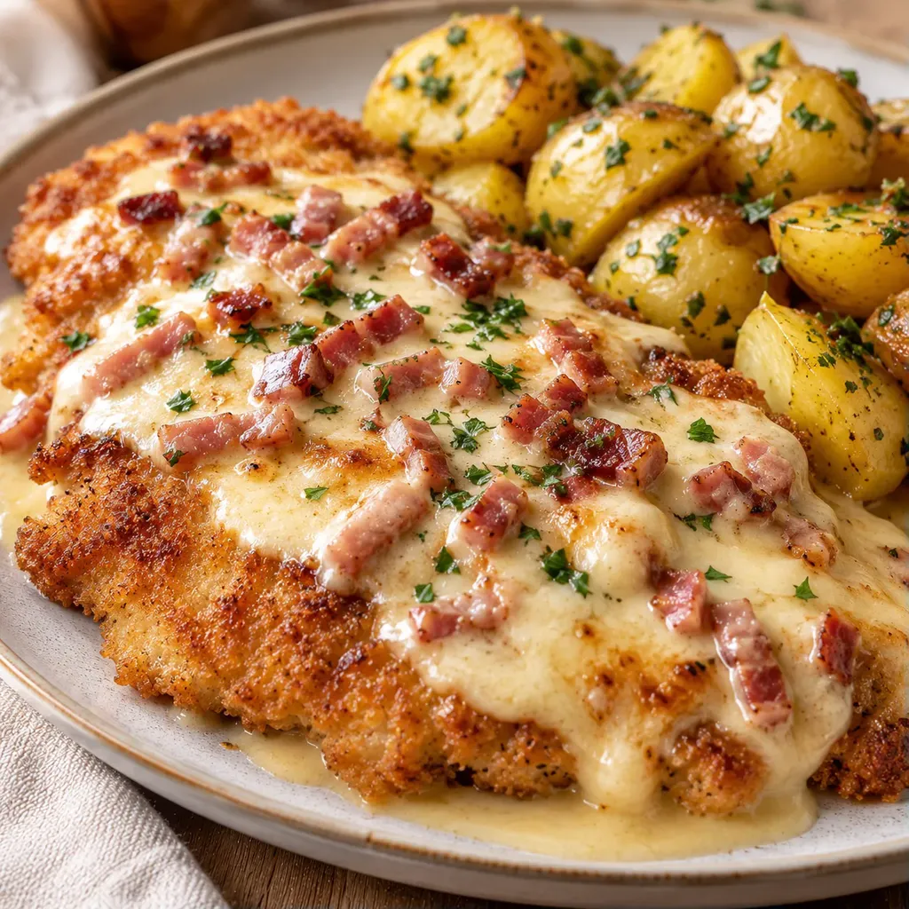 Escalope Sauce Reblochon Lardons