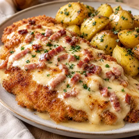 Escalope Sauce Reblochon Lardons