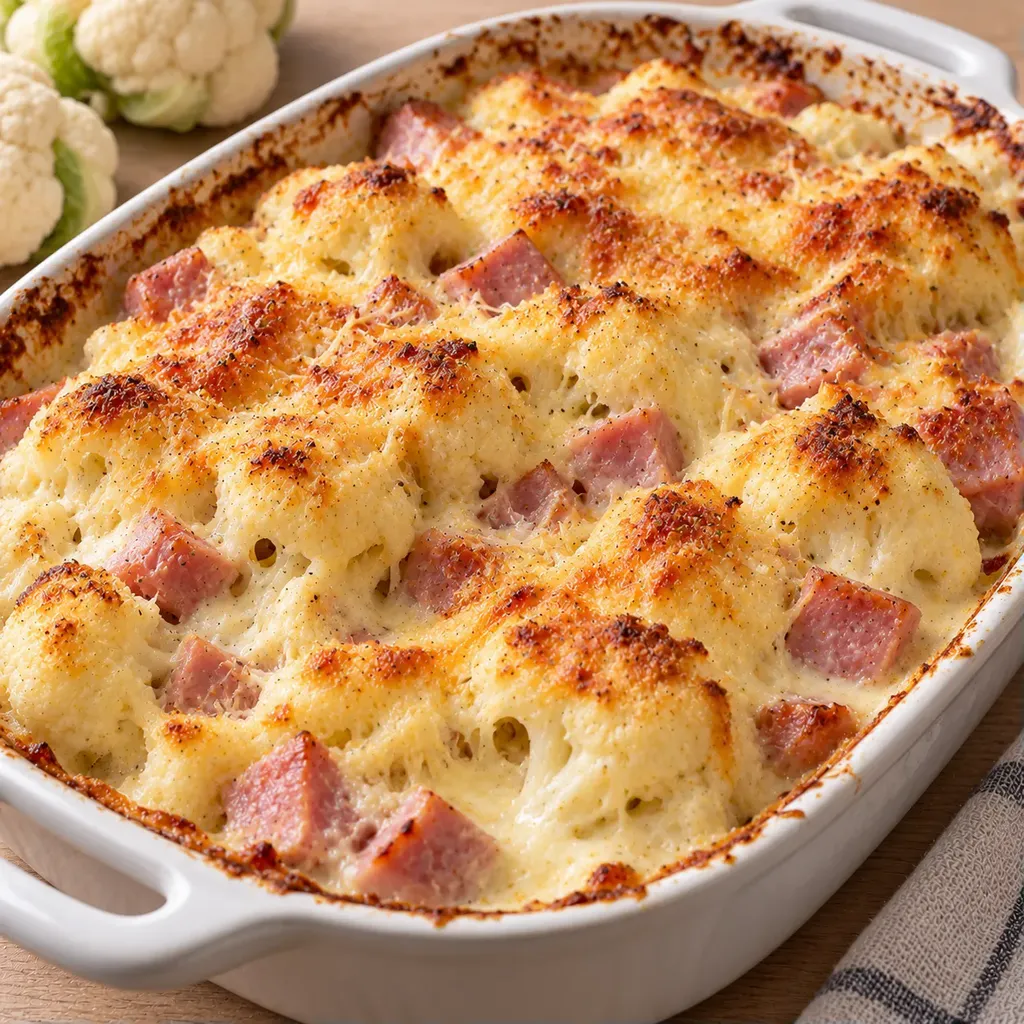 Chou-fleur jambon gratiné