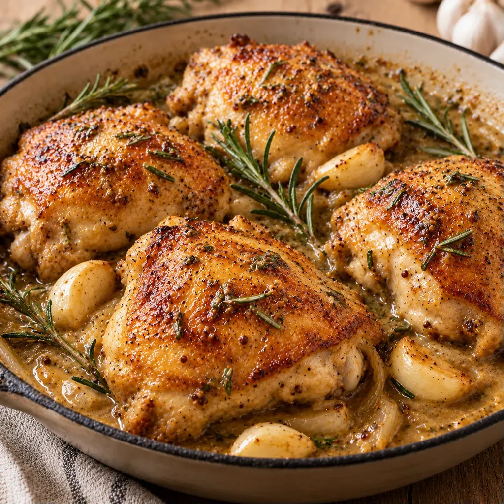 Poulet braisé romarin