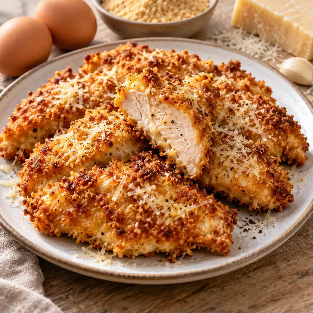 Poulet parmesan croustillant