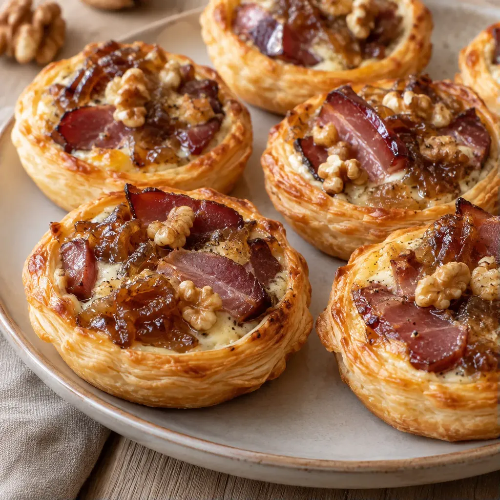 Magret et noix tartelettes