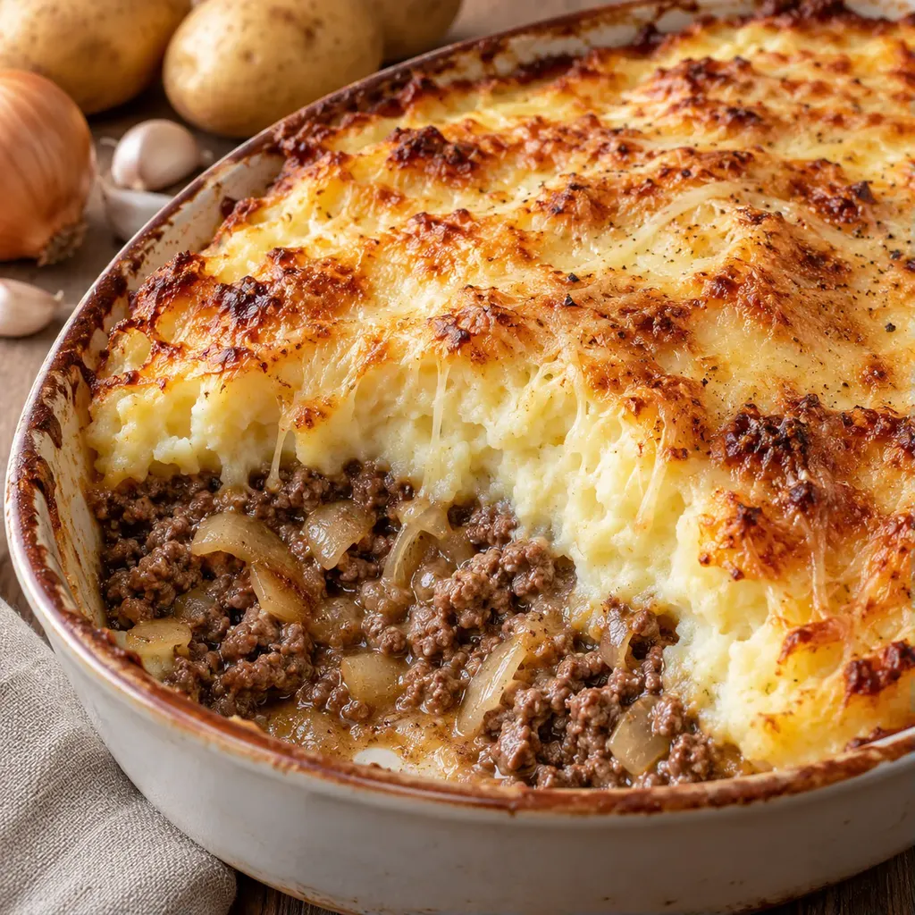 Gratin Purée Pommes Viande