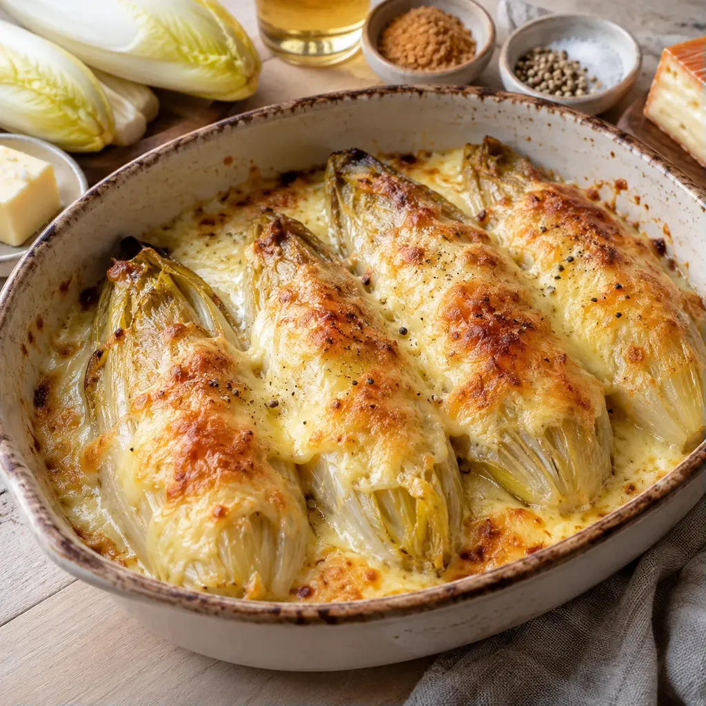 Endives et Maroilles fondus