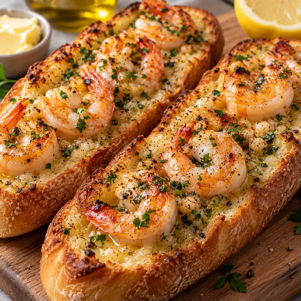 Crevettes Ail Pain Festif