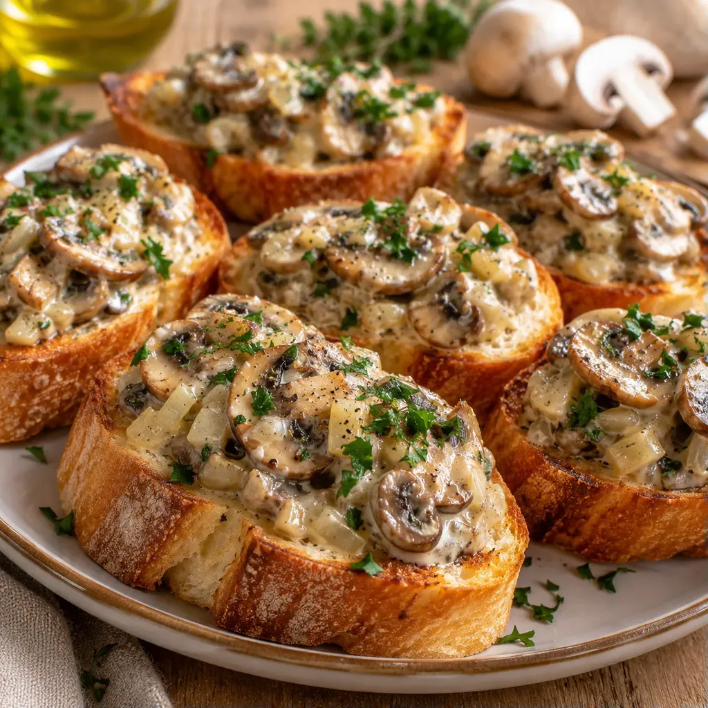 Gratiné crème champignons