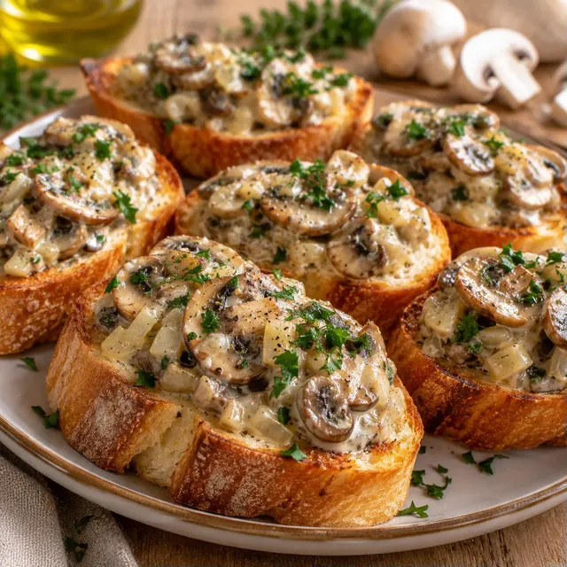 Gratiné crème champignons