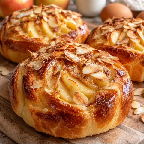 pommes amandes brioche