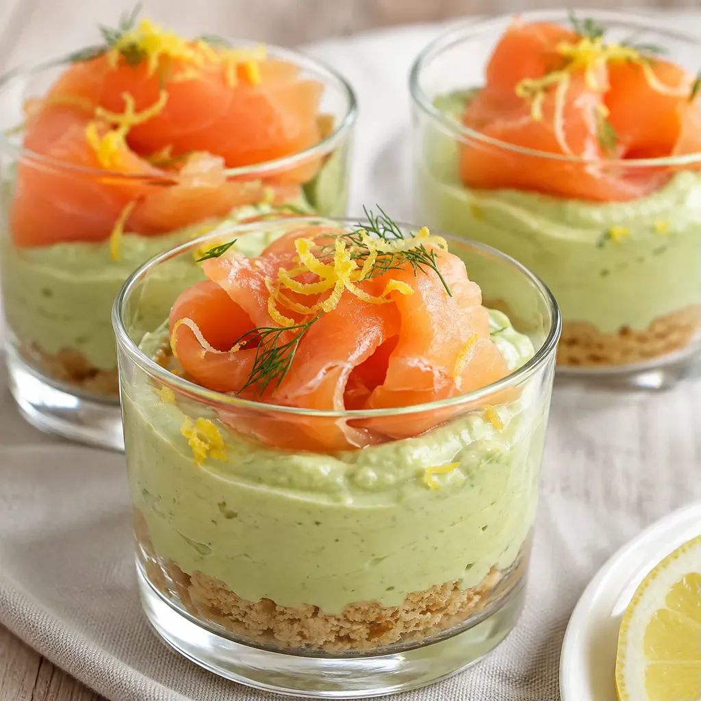 Avocat saumon en verre