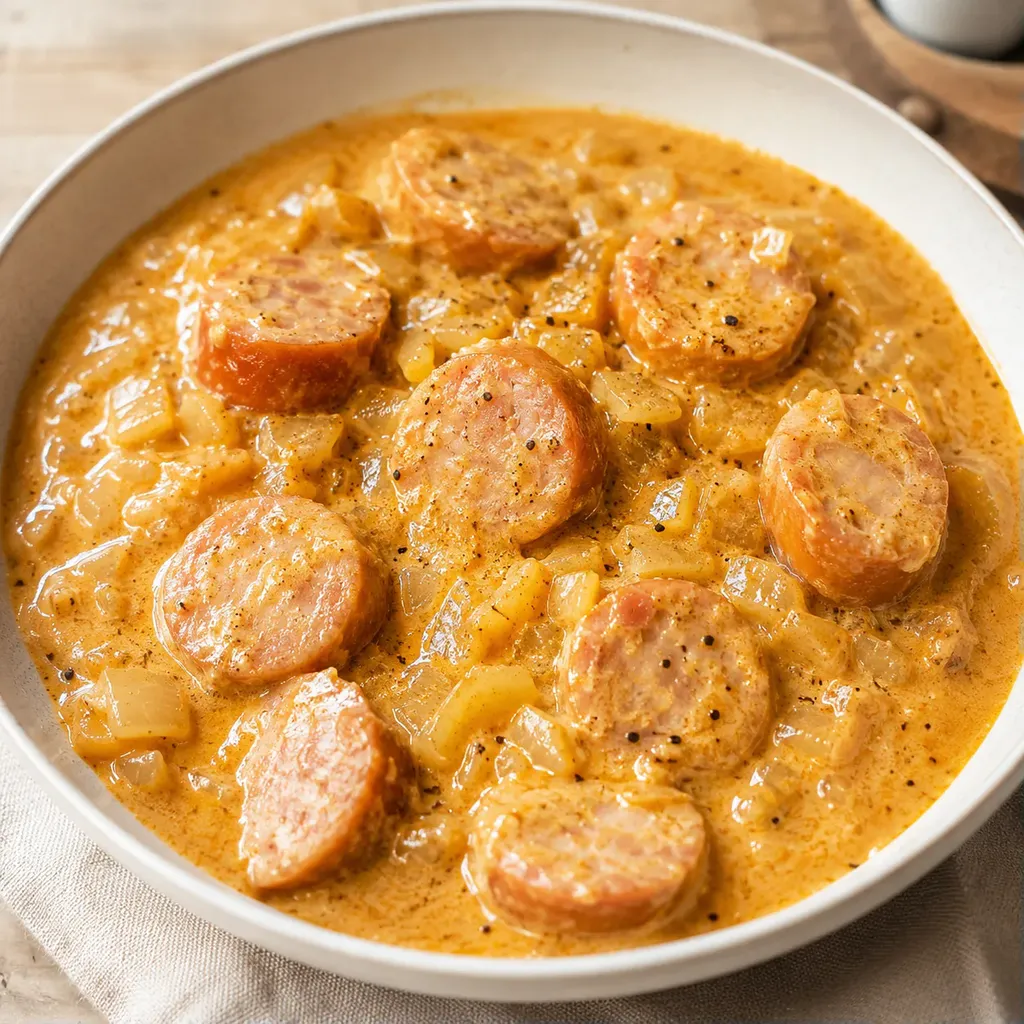 Curry Saucisses Crème