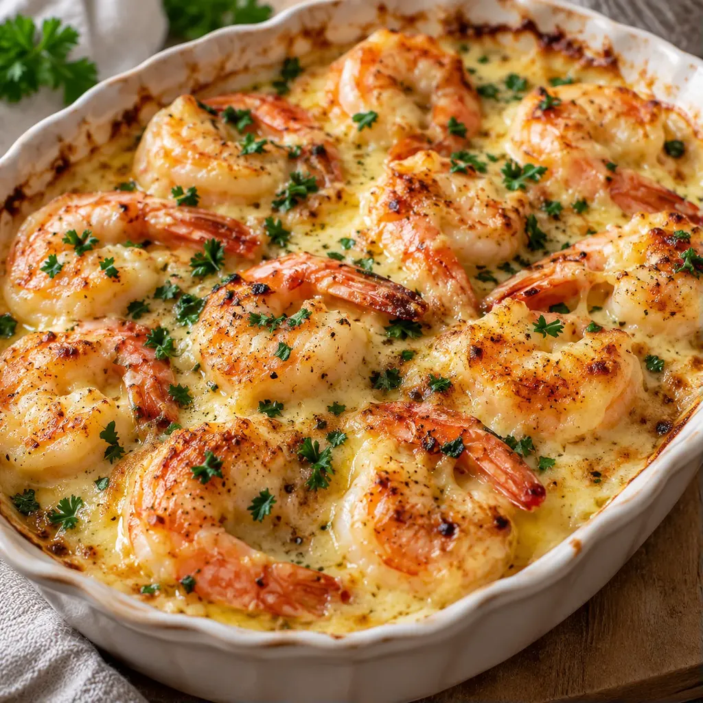 Langoustines crémeuses gratinées