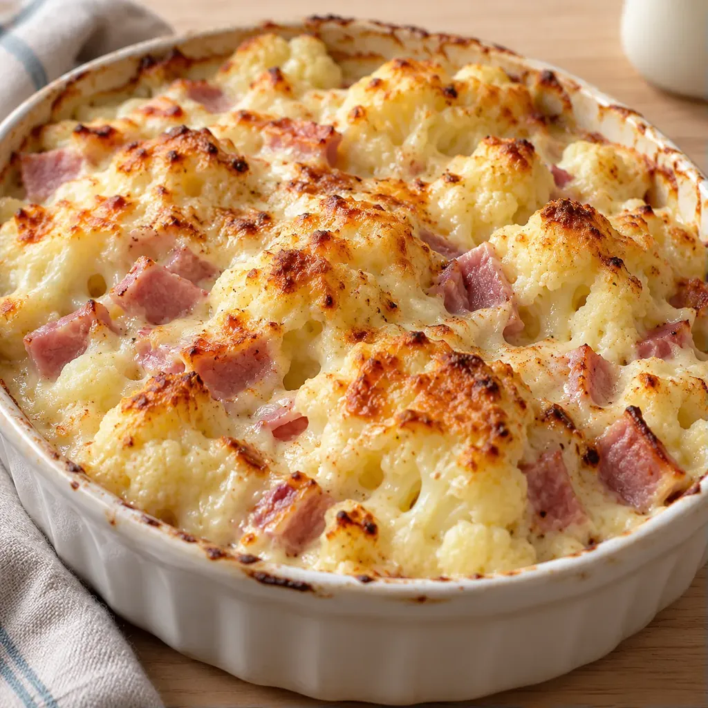 Gratin chou jambon