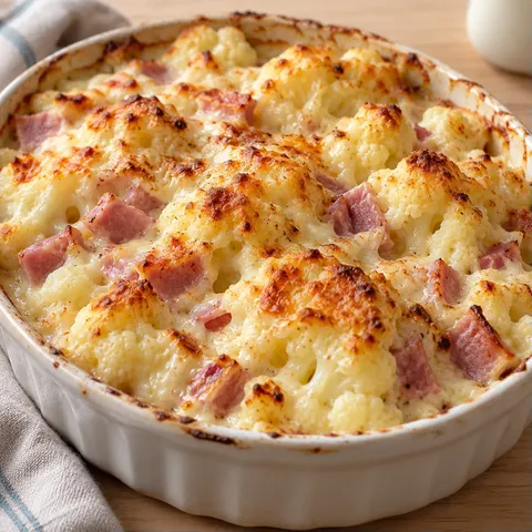 Gratin chou jambon