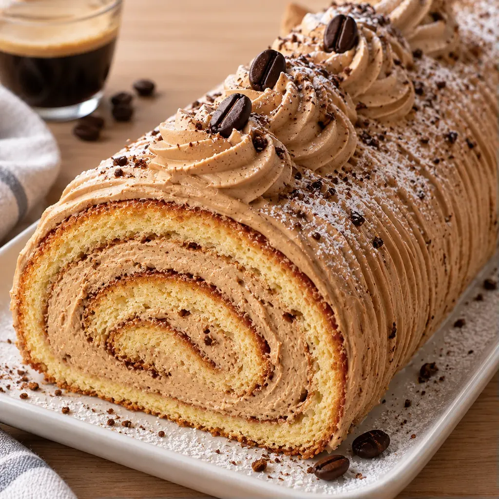 bûche au café festive