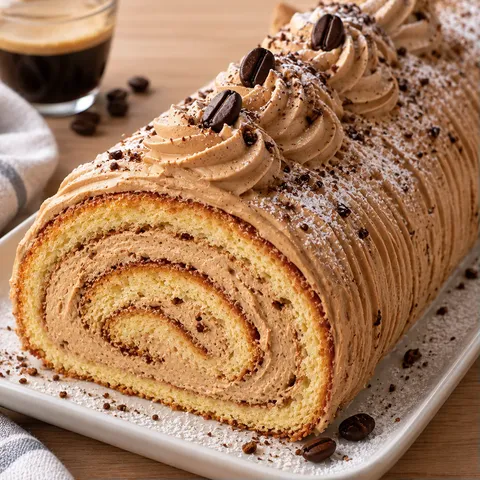 bûche au café festive