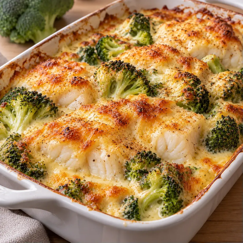 Poisson et légumes gratinés
