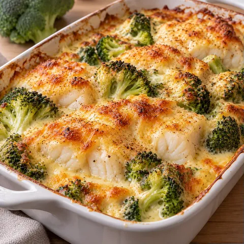 Poisson et légumes gratinés
