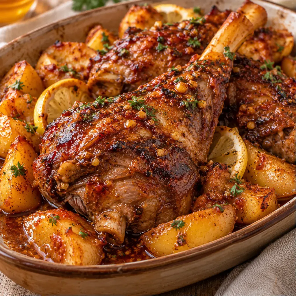 Agneau harissa et miel