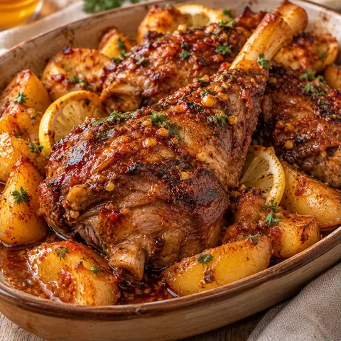 Agneau harissa et miel