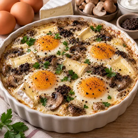 Œuf truffe brie crème