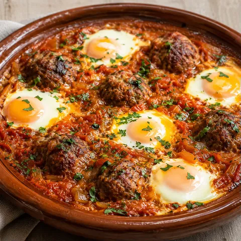 Keftas et oeufs savoureux