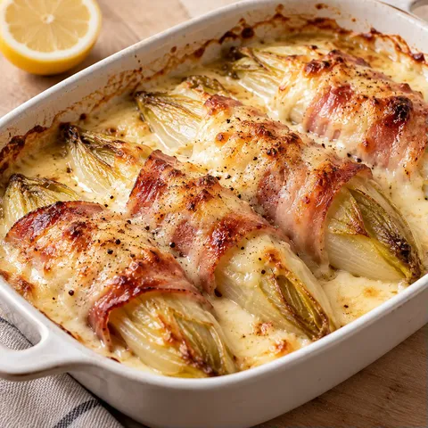 Endives et bacon fondant